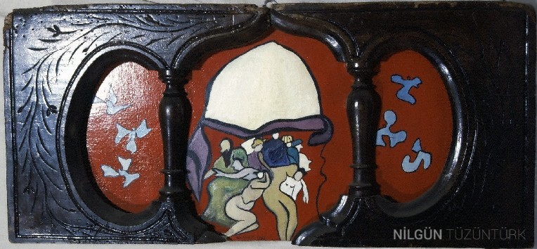 60x35 Ahşap İçi Tual Üzerine Yağlıboya 1991