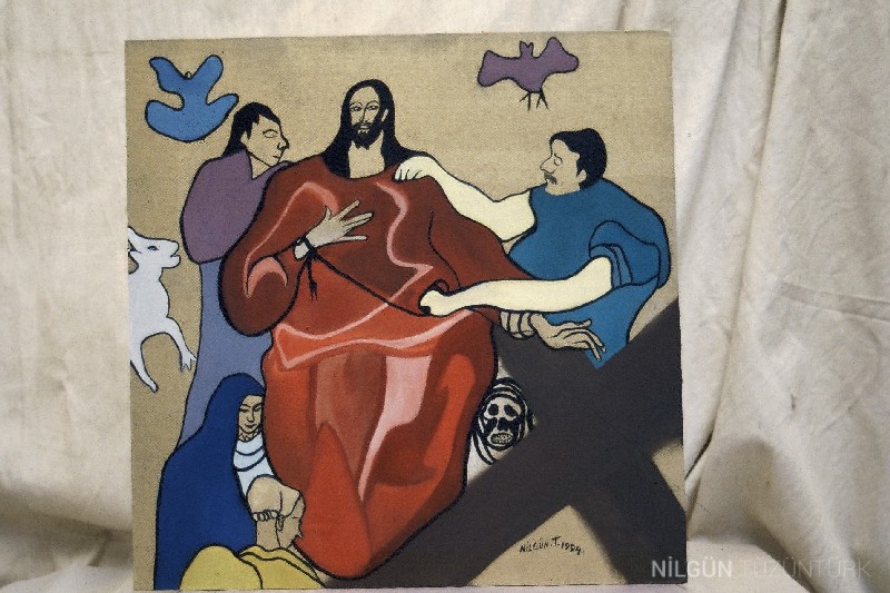 50x50 Tuval Üzerine Yağlıboya 1994