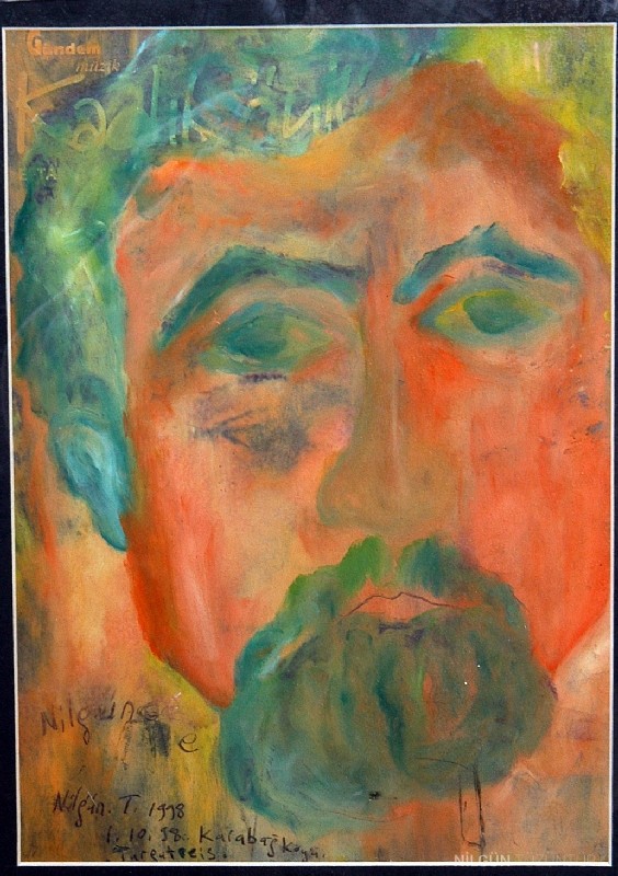 20x28 Portre Kağıt Üzerine Yağlı Boya 1998